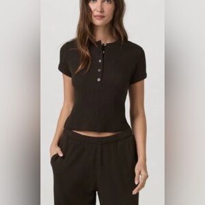 Vuori java waffle Henley small top